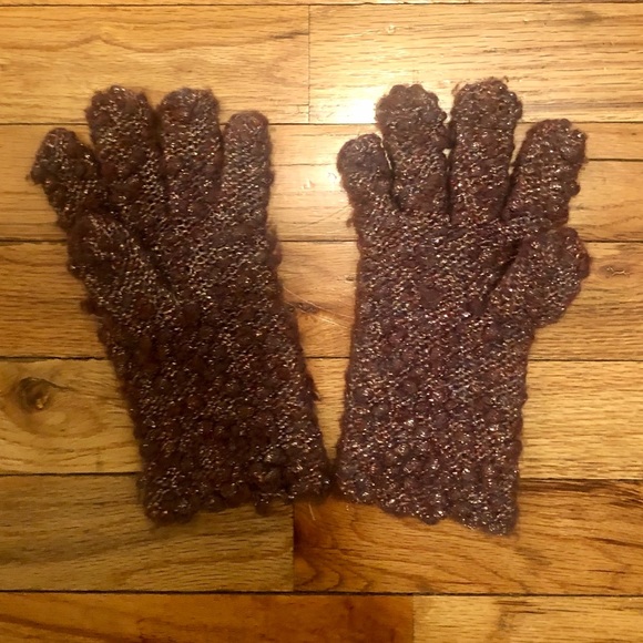Metallic purple gloves - Picture 3 of 4